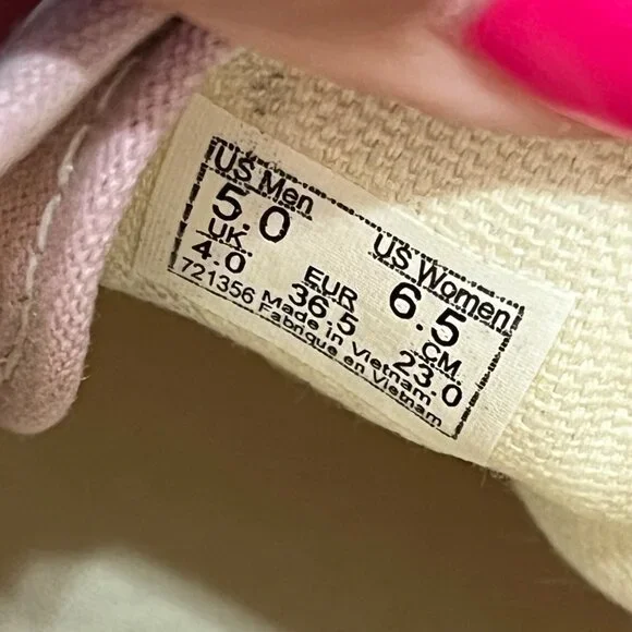 Vans Pink Canvas Platform Sneakers W/ Floral Design Womens Size 6.5 - Picture 5 of 9